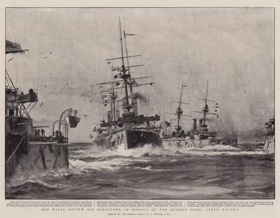 De Marine Review bij Kingstown ter Ere van het Bezoek van de Koningin, Stoomtactieken door William Lionel Wyllie