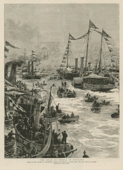 De sjah van Perzië in Engeland door William Lionel Wyllie