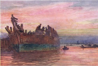 Het Einde van een Oud Oorlogsschip, 1915 door William Lionel Wyllie
