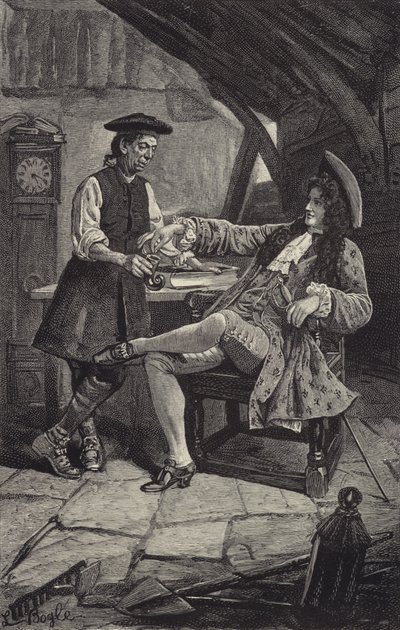 Frank in Andrew Fairservices huisje door William Lockhart Bogle