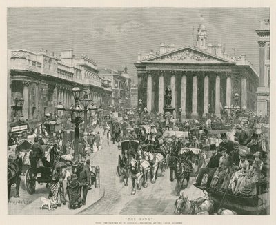 De Bank, naar een schilderij van W Logsdail, tentoongesteld in de Royal Academy door William Logsdail