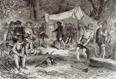 De Eerste Dag in Jamestown, 14 mei 1607, uit 