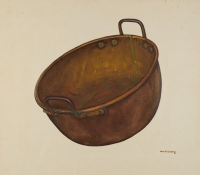 Koperen snoepschaal, ca. 1939 door William Ludwig
