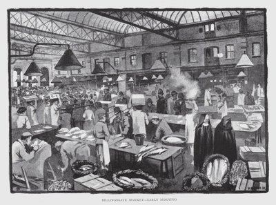 Billingsgate Markt, Vroege Ochtend door William Luker