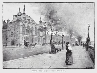 City of London Schools, Victoria Embankment door William Luker