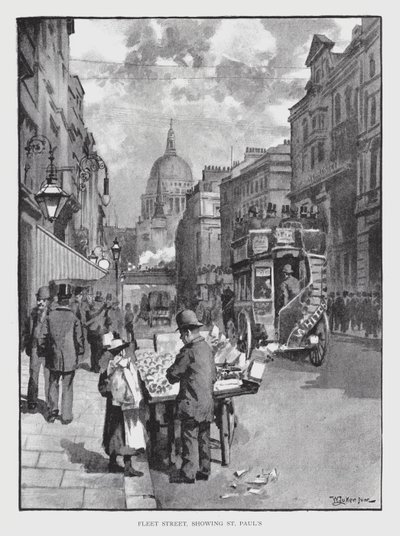 Fleet Street, met uitzicht op St Paul