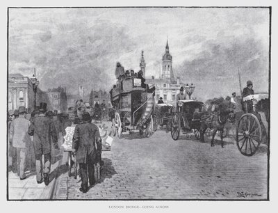 London Bridge, oversteken door William Luker
