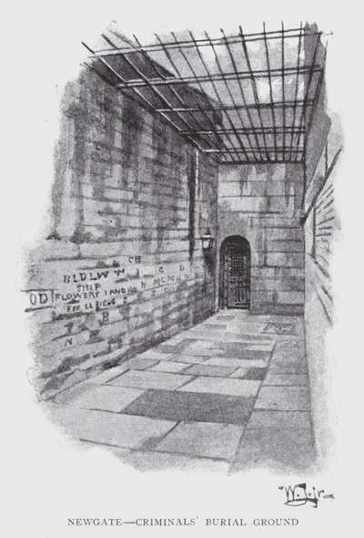 Newgate, Begraafplaats voor Criminelen door William Luker
