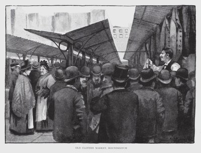 Oude Kledingmarkt, Houndsditch door William Luker