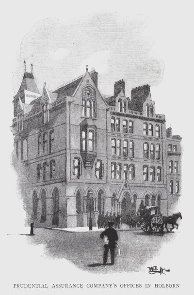 Kantoren van de Prudential Assurance Company in Holborn door William Luker