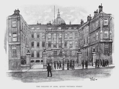 Het College of Arms, Queen Victoria Street door William Luker