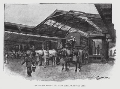 The London Parcels Delivery Company, Fetter Lane door William Luker