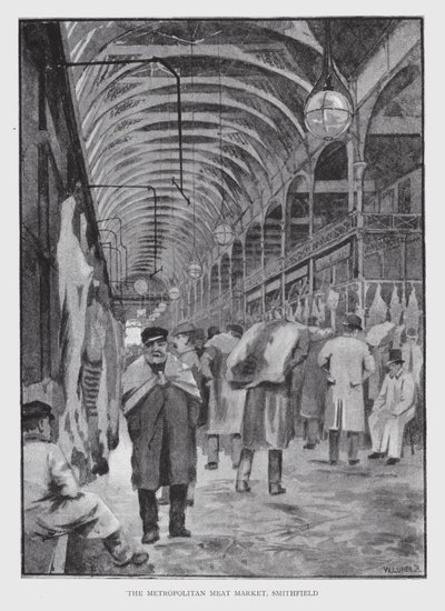 De Metropolitan Meat Market, Smithfield door William Luker
