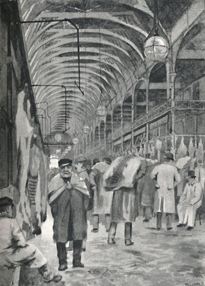 De Metropolitan Vleesmarkt, Smithfield, 1891 door William Luker