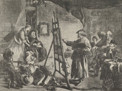 Rembrandts Studio, een schilderij..., 14 november 1861 door William Luson Thomas
