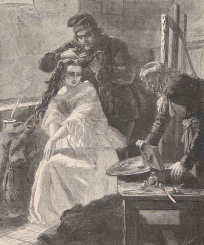 La Toilette des Morts, uit Illustrated London News, 25 juli 1863 door William Luson Thomas
