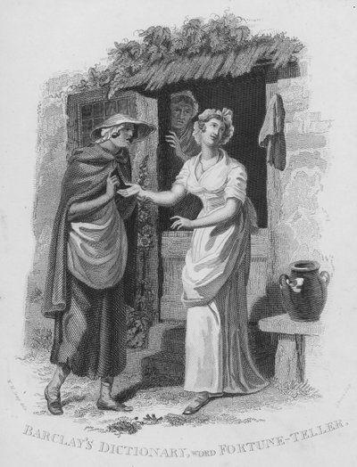 Barclays Woordenboek, woord: Waarzegger (gravure) door William Marshall (after) Craig