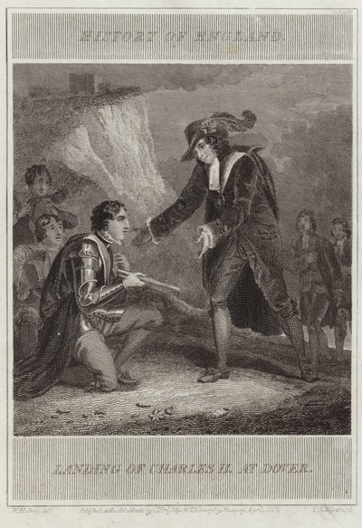 Landing van Karel II in Dover door William Marshall Craig