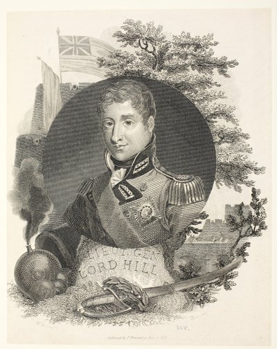 Luitenant-generaal Lord Hill KB, gravure Brown, uitgegeven door Kinnersley, 1815 door William Marshall Craig