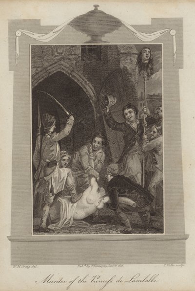 Moord op de Prinses de Lamballe door William Marshall Craig