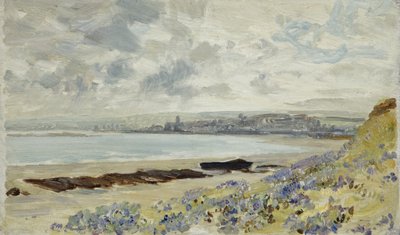 Uitzicht over een baai: regenachtig weer door William Matthew Hale