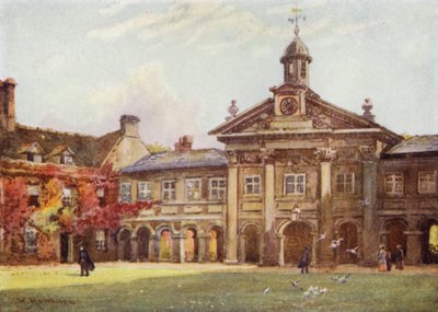De Eerste Hof van Emmanuel College door William Matthison