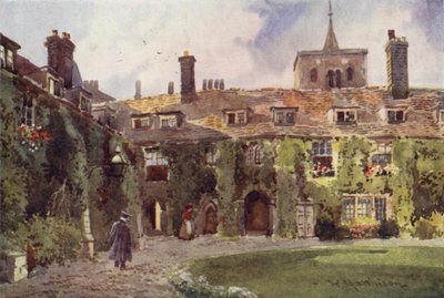 De oude binnenplaats, Corpus Christi College door William Matthison