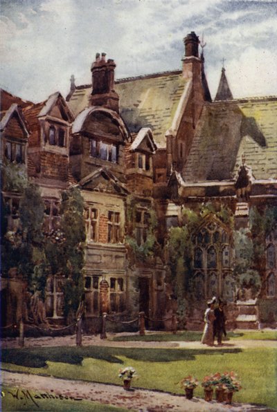 De oude binnenplaats, Pembroke College door William Matthison