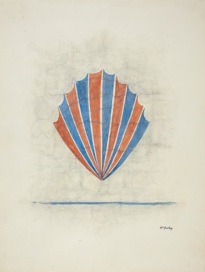Restauratietekening: Muurschildering, 1938 door William McAuley