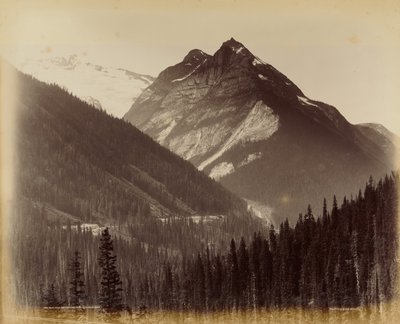 Ross Peak en de Loop vanaf sneeuwschuur nr. 19 door William McFarlane Notman