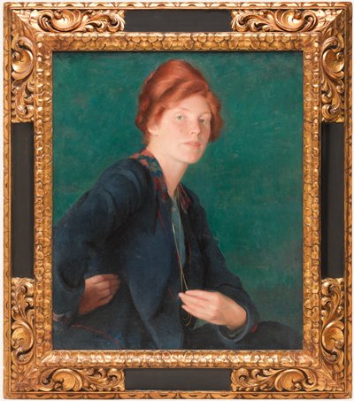 Een vrouw met rood haar door William McGregor Paxton