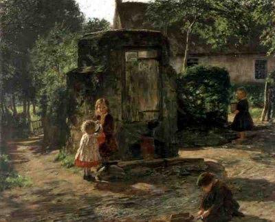 De oude pompbron, ca. 1862-63 door William McTaggart
