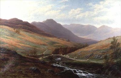 Elter Water en Langdale Pikes, Westmorland door William Mellor