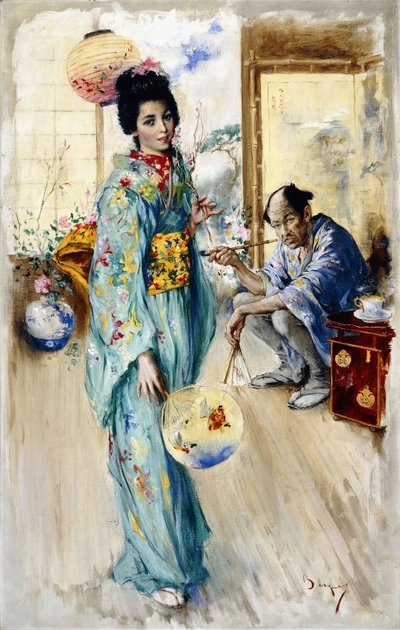 De dame en Sada San door William Merritt Berger
