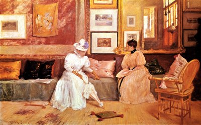 Een Vriendelijke Oproep, 1895 door William Merritt Chase