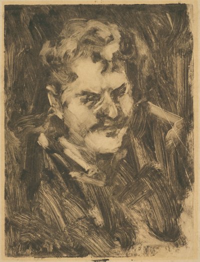 Portret van een man (Frank Duveneck?) door William Merritt Chase