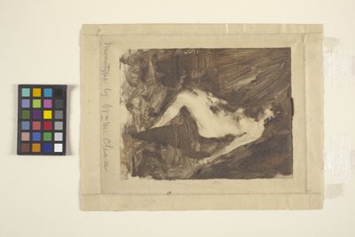 Zittende naakt door William Merritt Chase