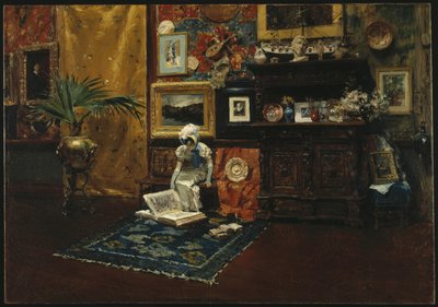 Atelierinterieur, ca. 1882 door William Merritt Chase