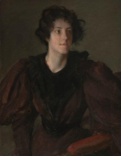Studie van een jonge vrouw, c.1880-85 door William Merritt Chase