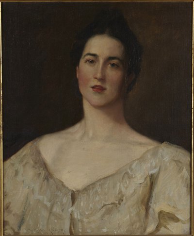 Het statige model door William Merritt Chase