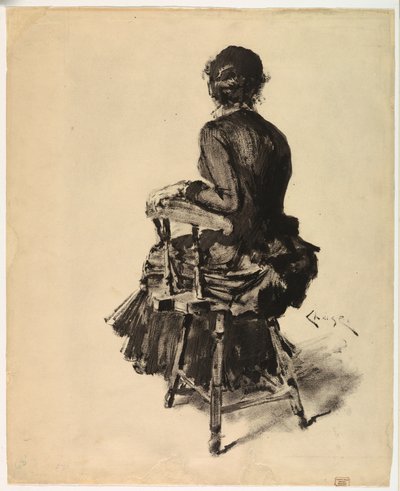 Vrouw Zittend door William Merritt Chase