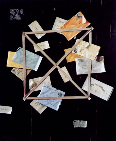 De Briefrekfoto van Meneer Huling door William Michael Harnett