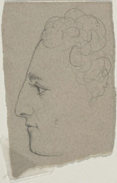 Profielschets door William Michael Harnett