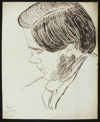 Portret van William Holman Hunt, 1854 door William Michael Rossetti