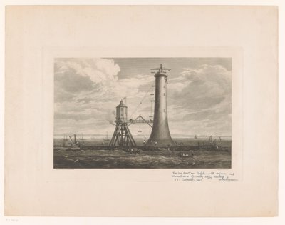 Aanbouw van de Bell Rock-vuurtoren door William Miller