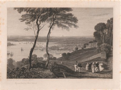 Plymouth Dock, vanaf Mount Edgecumbe door William Miller