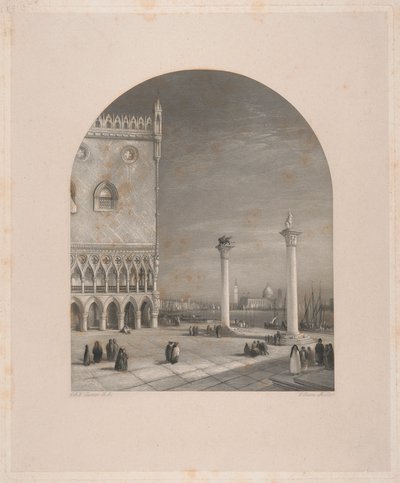 Venetië - de Piazzetta door William Miller