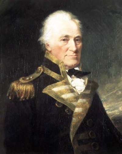 Portret van Vice-Admiraal John Hunter door William Mineard Bennett