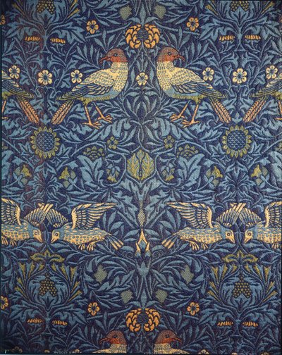 Vogels. Decoratieve stof, 1878 door William Morris