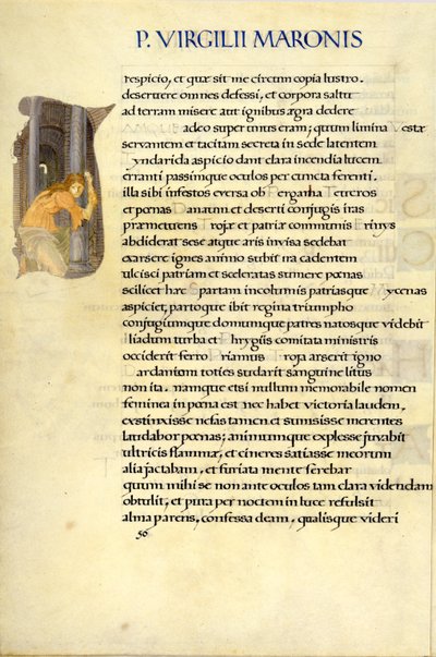 Helena verstopt zich in de Tempel van Vesta, pagina 50 uit Vergilius